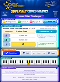 Super Key Chord Matrix — Minor Triad Challenge